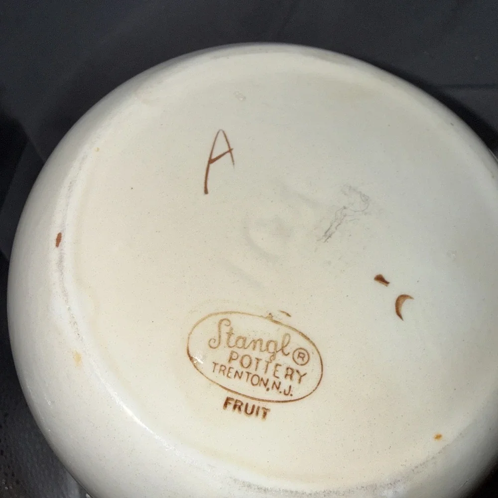Vintage Stangl Pottery FRUIT Pattern 1QT  Hand Painted MidCentury PITCHER